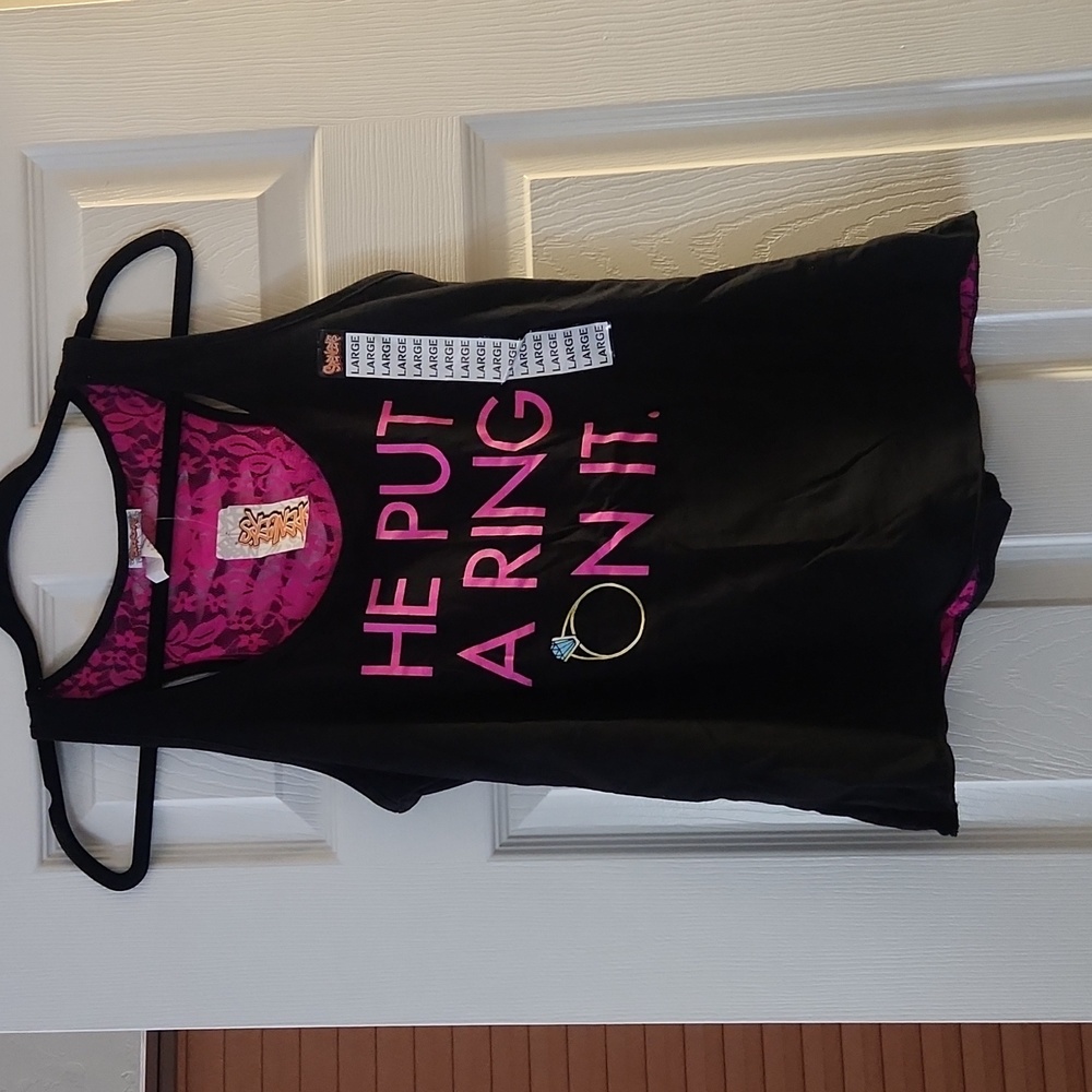Spencer's  Bachelorette Shredded Tank Large